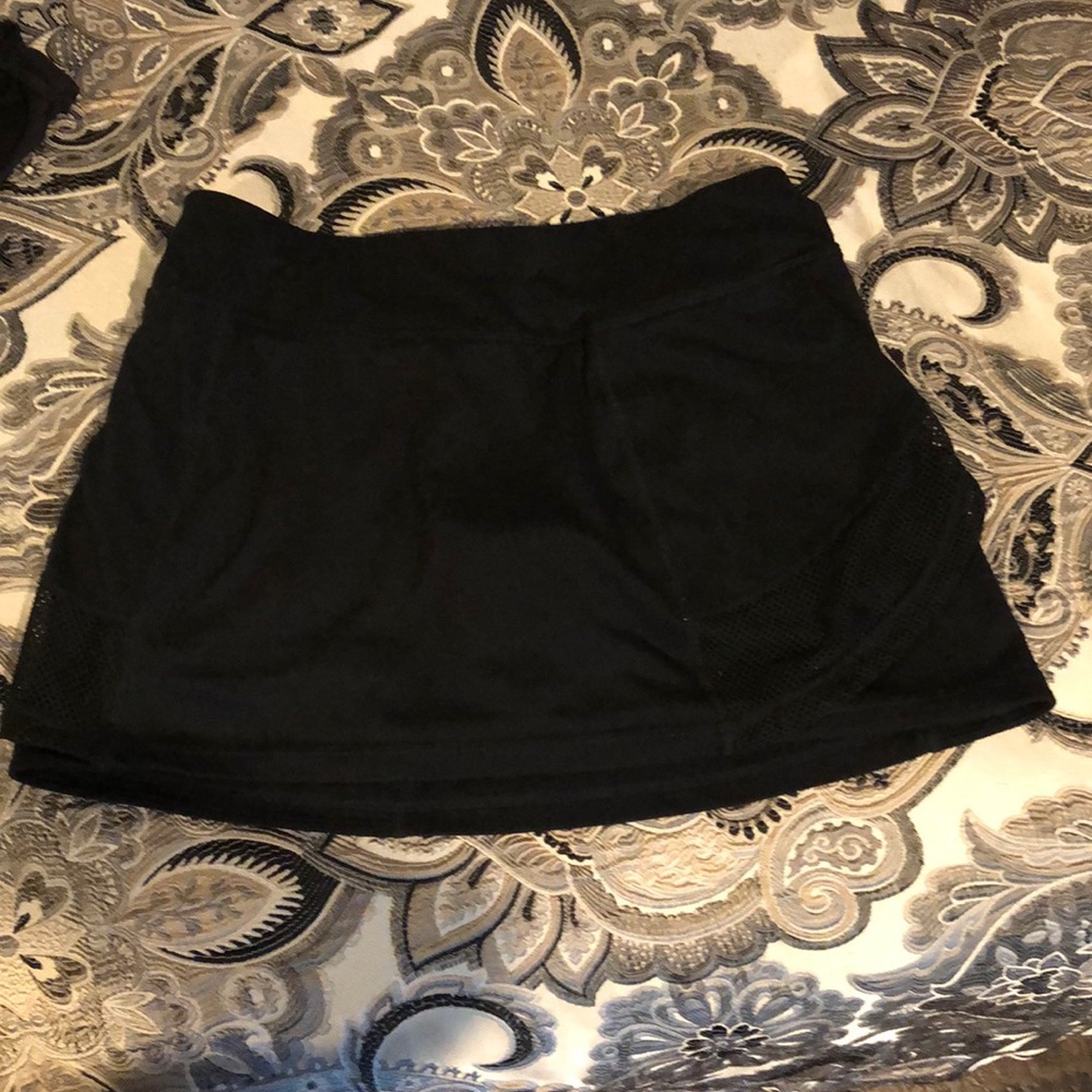 ACTIVE WEAR - black tennis skort